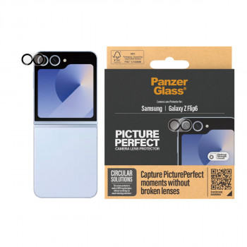 PanzerGlass PicturePerfect Kamera-Linsenschutz für Samsung Galaxy Z Flip6 (F741, F7374) - Ultraklare gehärtete Glas, 9H-Härte, kratz- und stoßfest, oleophobe Beschichtung, einfache Installation