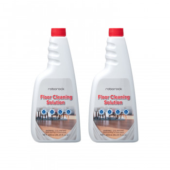 Roborock Bodenreinigungsmittel für Saugroboter, 2 x 480 ml, konzentriert, streifenfrei, biologisch abbaubar