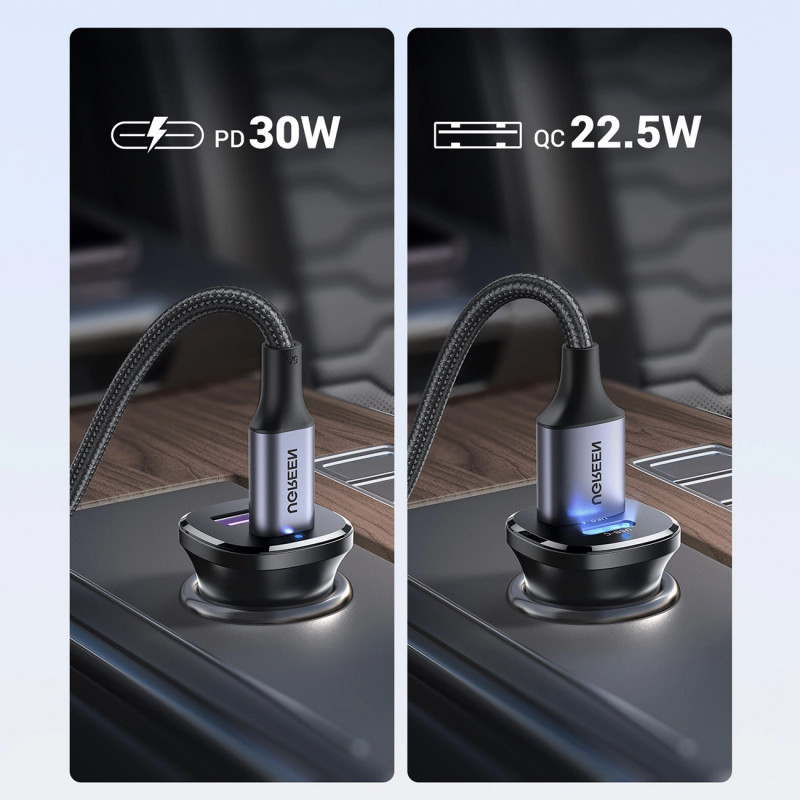 UGREEN EC305 30W USB-C + USB-A Wandladegerät PD 3.0 PPS Quick Charge 3.0 Schwarz