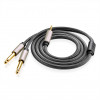 UGREEN 3,5-mm-TRS-auf-Doppel-6,35-mm-TS-Audio-Y-Splitter-Kabel 2 m Grau