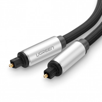 UGREEN Toslink Audiokabel, geflochtenes Nylon, 3m Silber