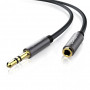 UGREEN AV118 3,5-mm-AUX-Verlängerungskabel 2 m, Stecker auf Buchse, Schwarz