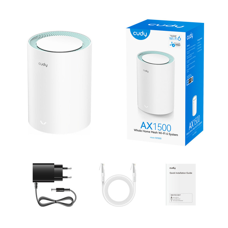 Cudy AX1500 Gigabit Mesh Wi-Fi 6 System – 1 Pack