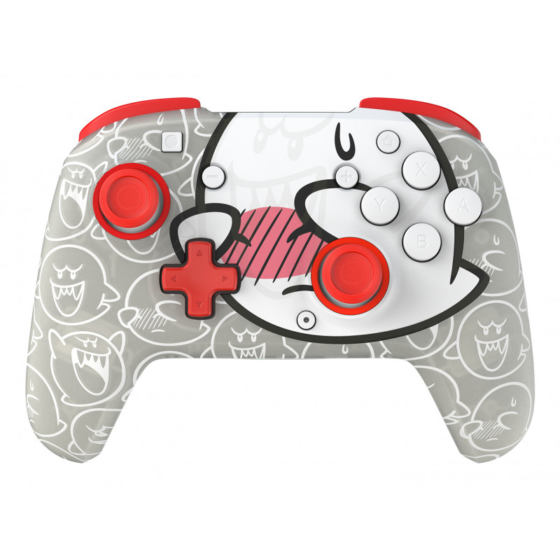 PDP Afterglow Wave kabelloser Controller für Nintendo Switch – Boo-Hoo Clear mit RGB