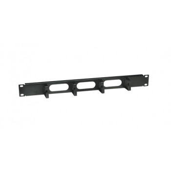 Intellinet 204279 19 inch 1U Rack-Kabelorganisator mit 4 Haken, 48 mm Tiefe, Schwarz