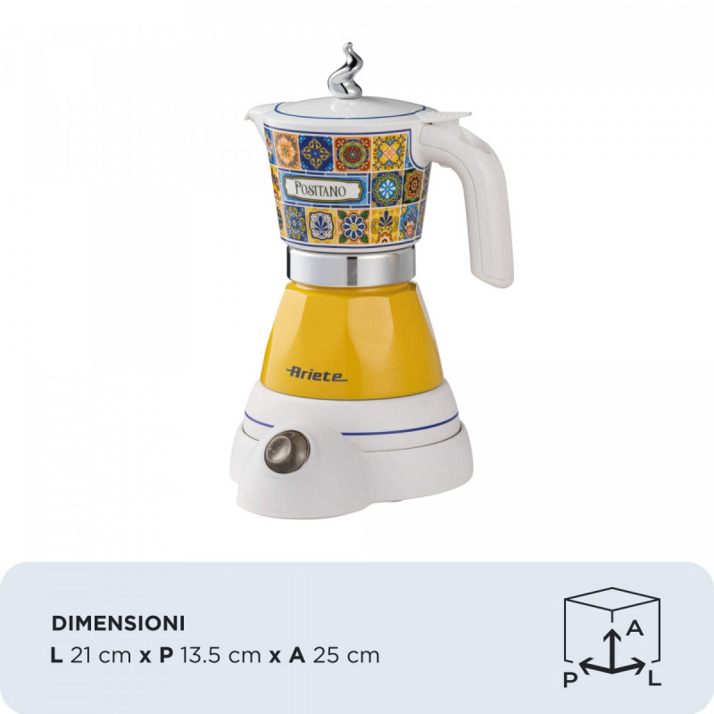 Ariete Moka Positano Electric Moka Pot 1358PO, Schwarz