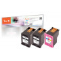 Peach PI300-563 Kompatible Tintenpatrone 3er-Pack Schwarz Cyan Magenta Gelb für HP DeskJet 1000 1010 1050 1050A 1055 1510 und weitere