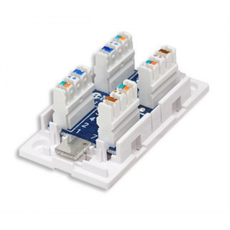 Intellinet 504904 Cat5e UTP Keystone Jack, 90-Grad LSA-Schneidklemmentechnik, Weiß
