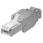 Techly 105889 Werkzeugloser RJ45 Cat6 STP Modularstecker, 1G, geschirmt, transparent