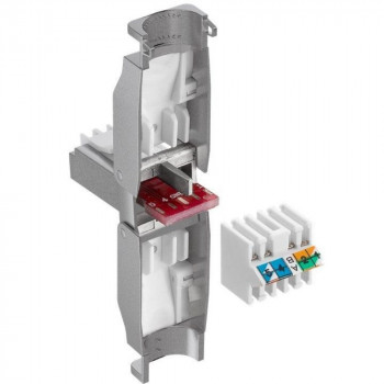 Techly 105889 Werkzeugloser RJ45 Cat6 STP Modularstecker, 1G, geschirmt, transparent