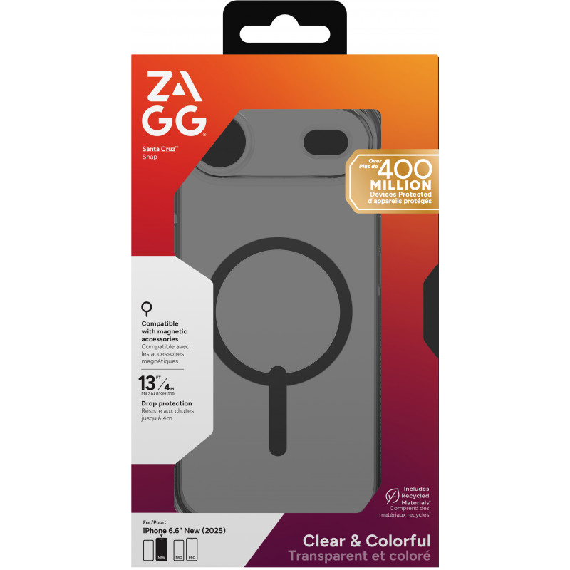 ZAGG Santa Cruz Snap Hülle für iPhone Air - Mitternachtsschwarz