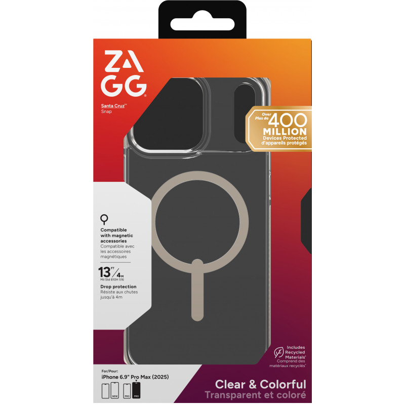 ZAGG Santa Cruz Snap Hülle für iPhone 17 Pro Max - Titan