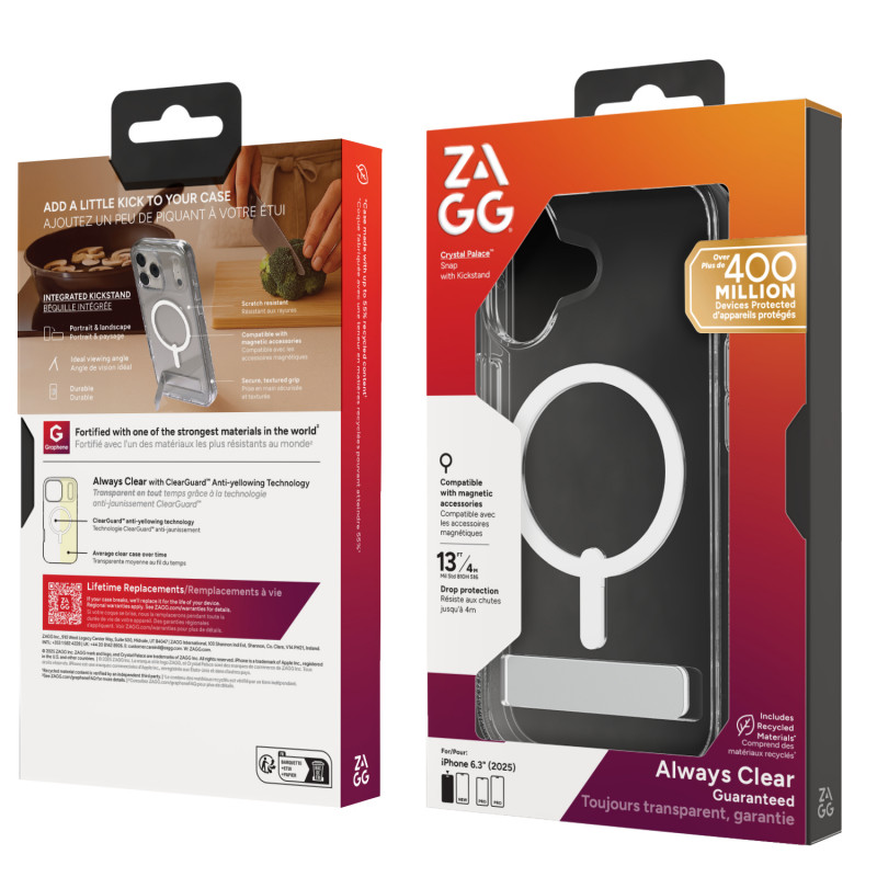 ZAGG Crystal Palace Snap Hülle für iPhone 13 Pro Max - Transparent