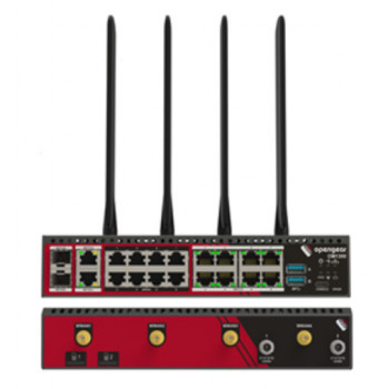 Opengear OM1308-8E-C mit 8x RS-232-Anschlüssen (X1/X2 wählbar) und 8x 1GbE-Switch