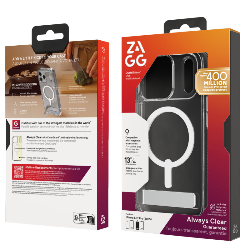 ZAGG Crystal Palace Snap Case für iPhone 17 Pro - Transparent