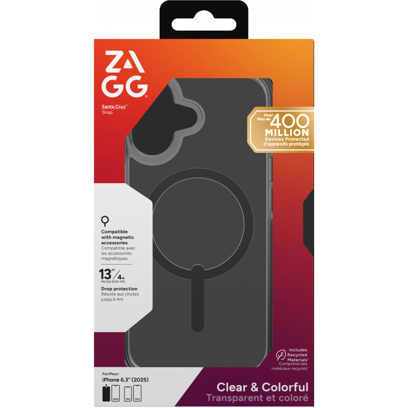 ZAGG Santa Cruz Snap Hülle für Apple iPhone 17 - Schwarz