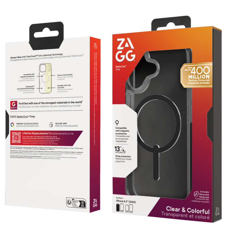 ZAGG Santa Cruz Snap Hülle für Apple iPhone 17 - Schwarz