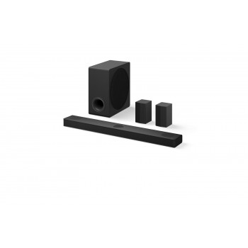 LG DS80TR 5.1.2-Kanal Dolby-Atmos-Soundbar mit kabellosem Subwoofer und kabellosen Rear-Lautsprechern, 480 W, Schwarz