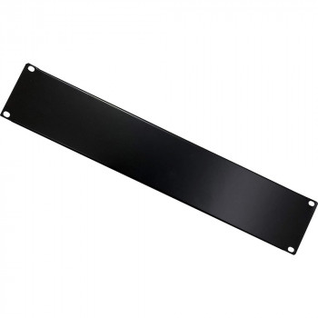Techly 302013 2U 19-Zoll Rack-Blindpanel, Stahl, Schwarz