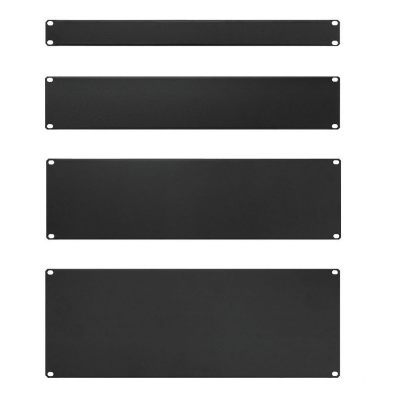 Techly 302013 2U 19-Zoll Rack-Blindpanel, Stahl, Schwarz