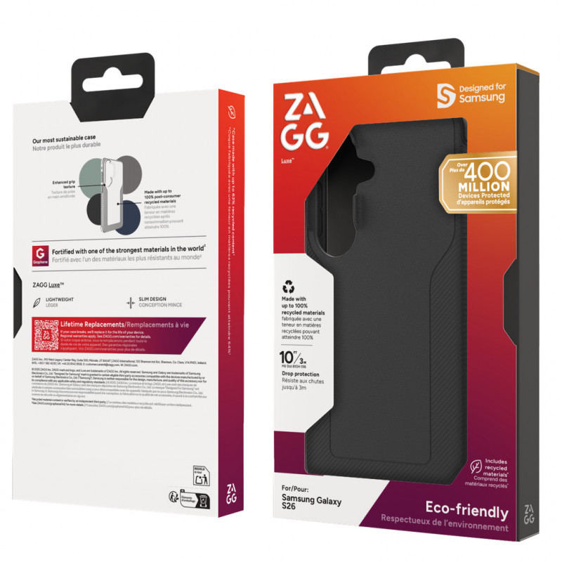 ZAGG Luxe Case für Samsung Galaxy S26, Schwarz, ZG702321154