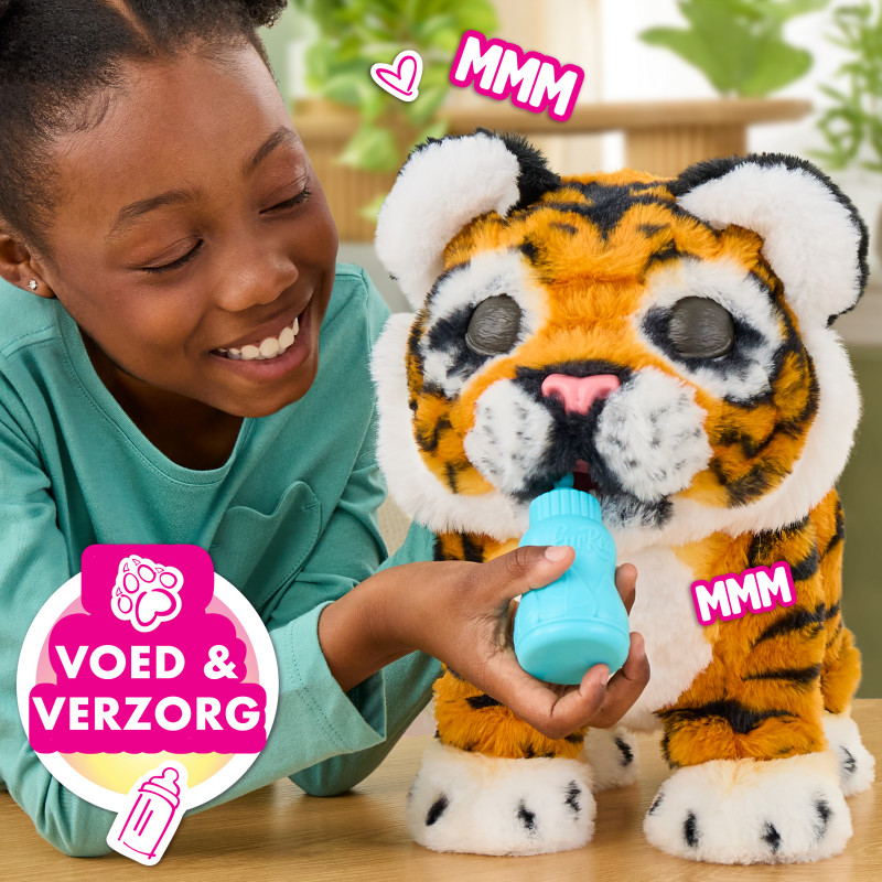Just Play FurReal Gabby der Wachsende und Brüllende Tiger Interaktives Plüschtier