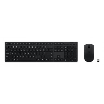 Lenovo Professional Wireless Tastatur- und Maus-Kombination - dänisches Layout, 1600 DPI, 2,4 GHz, Schwarz