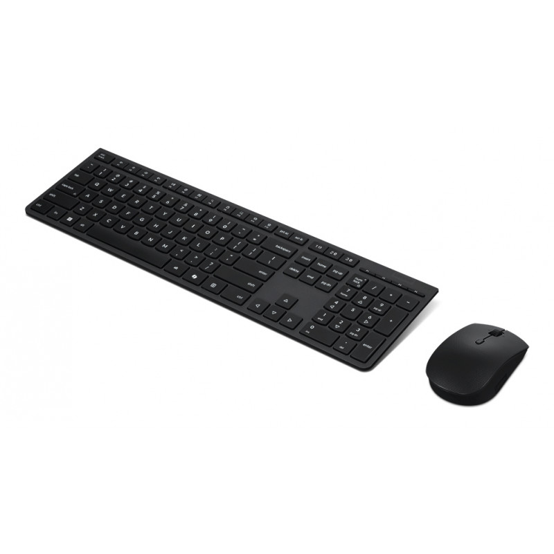 Lenovo Professional Wireless Tastatur- und Maus-Kombination - dänisches Layout, 1600 DPI, 2,4 GHz, Schwarz