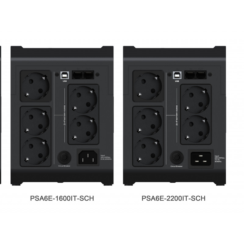 Vertiv PSA6E-2200IT-SCH 2200 VA Online-Doppelwandlungs-USV (Rack/Tower, 5x C13, 1x C19)