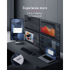 ICY BOX IB-DK7402-C31 Diamond Dock 12-in-1 USB-C Dockingstation, 5x Videoausgang, 140 W PD, DisplayLink, Anthrazit/Schwarz