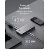 ICY BOX IB-DK7402-C31 Diamond Dock 12-in-1 USB-C Dockingstation, 5x Videoausgang, 140 W PD, DisplayLink, Anthrazit/Schwarz