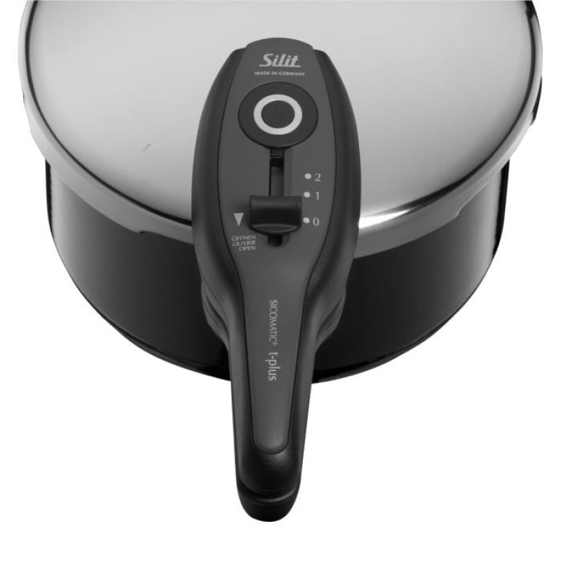 SILIT Silargan Sicomatic t-Plus Schnellkochtopf-Set 4,5L + 3,0L, 22cm, Schwarz