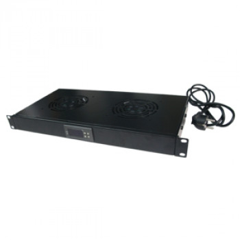 LogiLink 19 inch 1U Rack-Lüftereinheit mit 4 Lüftern, Schwarz