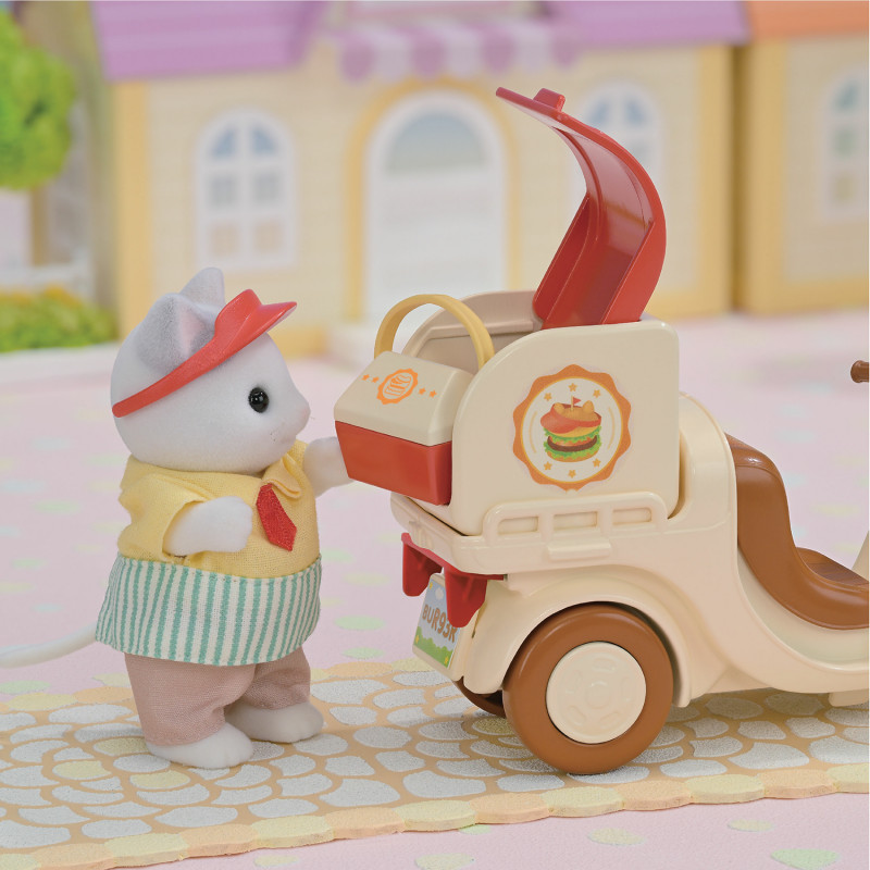 Sylvanian Families Mobiler Hamburger-Stand mit Figur