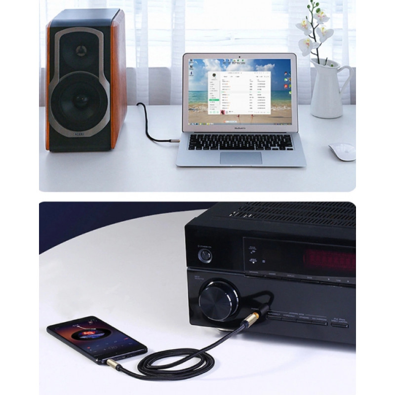 UGREEN 3,5 mm Klinkenstecker auf 3,5 mm Klinkenstecker TRS Audiokabel 5 m Grau (10630)