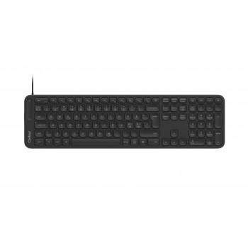 Contour Design CDKBBALPN21500 Kabelgebundene kompakte Scheren-Tastatur, nordisches Layout, Schwarz