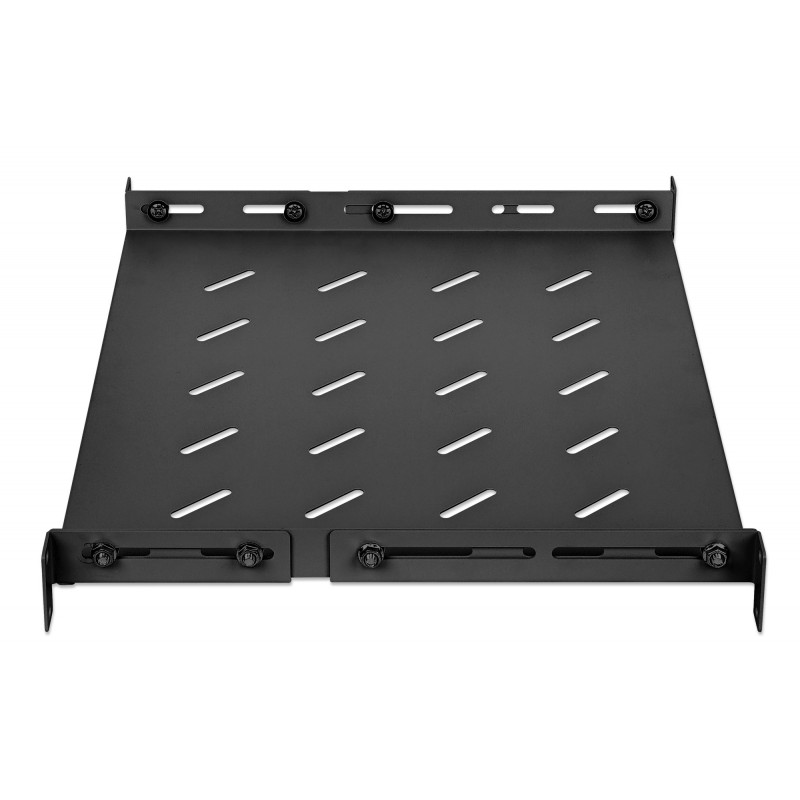 Intellinet Rack - Regal - mit variablen Schienen, feste Montage - Schwarz, RAL 9004 - 1U - 48,3 cm (19)
