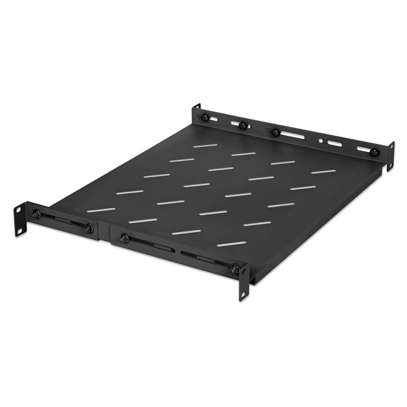 Intellinet Rack - Regal - mit variablen Schienen, feste Montage - Schwarz, RAL 9004 - 1U - 48,3 cm (19)