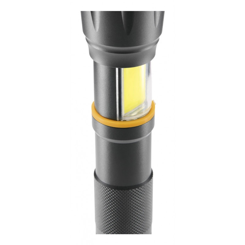 Hama W200 2-in-1 LED-Taschenlampe, 200 lm, Zoom-Fokus, 3 Modi, Schwarz