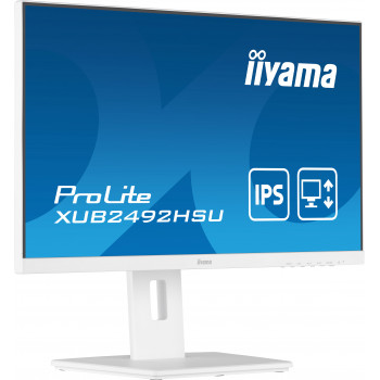 Iiyama ProLite XUB2492HSU-W5 23,8 Zoll Full HD IPS Monitor mit USB-Hub und höhenverstellbarem Standfuß