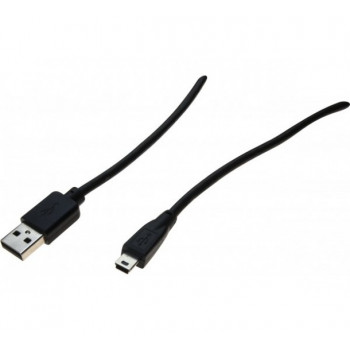 EXERTIS CONNECT Mini USB 2.0 Kabel, USB-A Stecker auf USB Mini-B 5-Pin Stecker, 1,0 m, Schwarz 532516