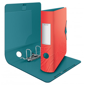 LEITZ Active Urban Chic Aktenordner A4 82 mm Hellrot Polyfoam Duo-Optik Runder Rücken (1116-00-20)