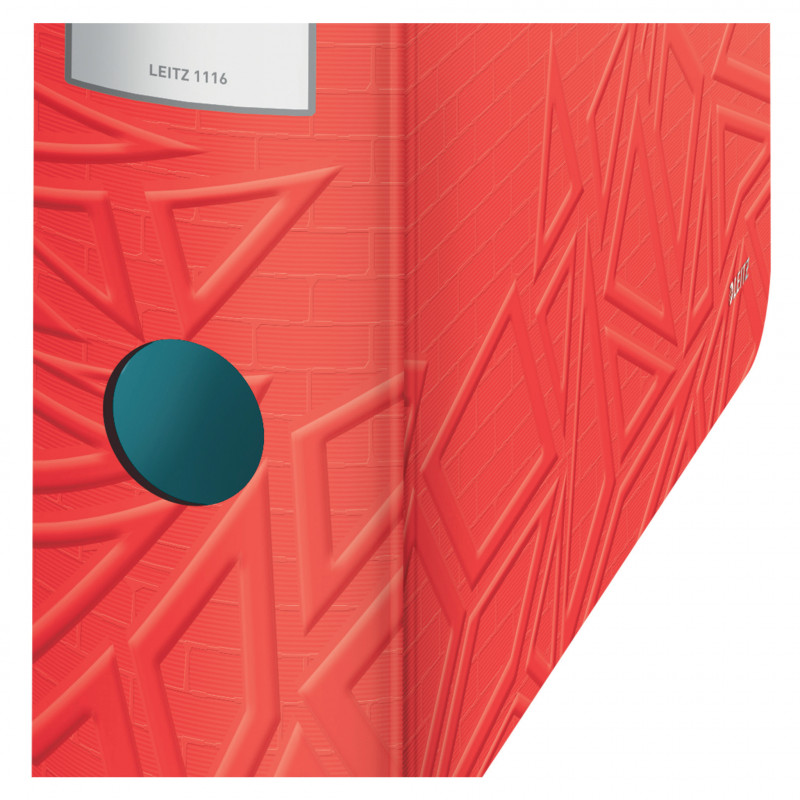 LEITZ Active Urban Chic Aktenordner A4 82 mm Hellrot Polyfoam Duo-Optik Runder Rücken (1116-00-20)