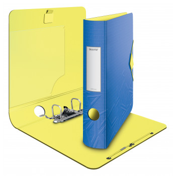 LEITZ Active Urban Chic Aktenordner 65 mm Stratos Grau A4 Polyfoam Runder Rücken Duo-Optik mit Fingerloch (1117-00-32)