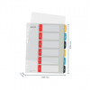 Leitz 12460000 A4 Zahlenregister, 1-10, Polypropylen, Grau