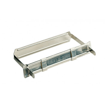 Leitz Heftmechanik aus Metall mit 2 Schiebern für Standard 80 mm Lochung, Silber, 50 Stück (3068-00-00)