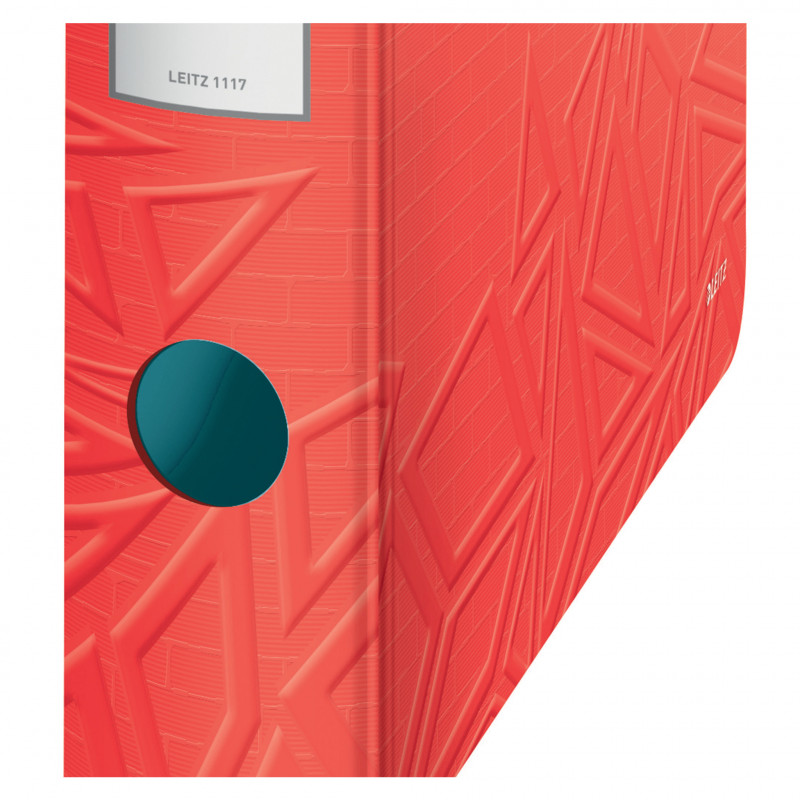 LEITZ Active Urban Chic Aktenordner, 180°, 65 mm, Hellrot, A4, Polyfoam, Duo-Optik, Runder Rücken 1117-00-20