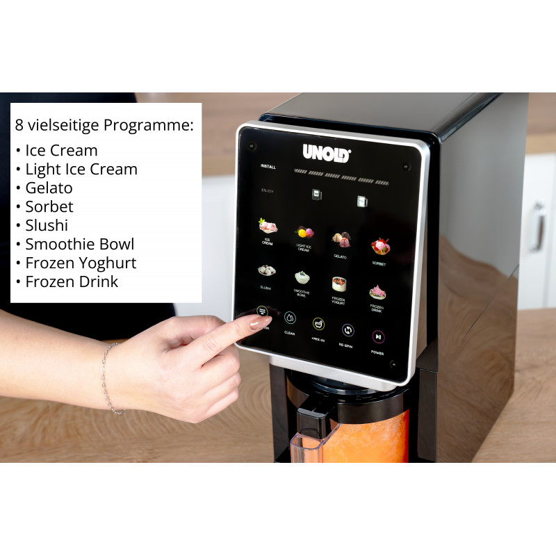 Unold 48805 Cream Dream Eismaschine 0,5 L, Schwarz