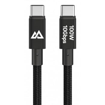 BLACK ROCK USB-C auf USB-C Lade- und Datenkabel, 100 W Power Delivery, 10 Gbit/s, 1,2 m, Schwarz 00201765