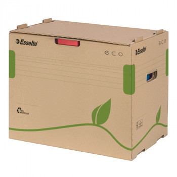 Esselte ECO Archivcontainer für Ordner, brauner Recyclingkarton, 1 Stück (623920)